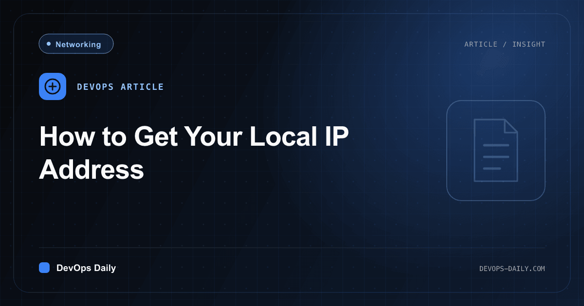 How to Get Your Local IP Address